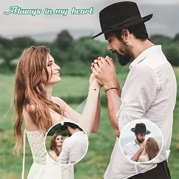 Europe And The United States Wind 100 Languages I Love You Round Bead Hand  Rope Woven Rope Custom Picture Souvenir Jewelry Projection Men And Women Br