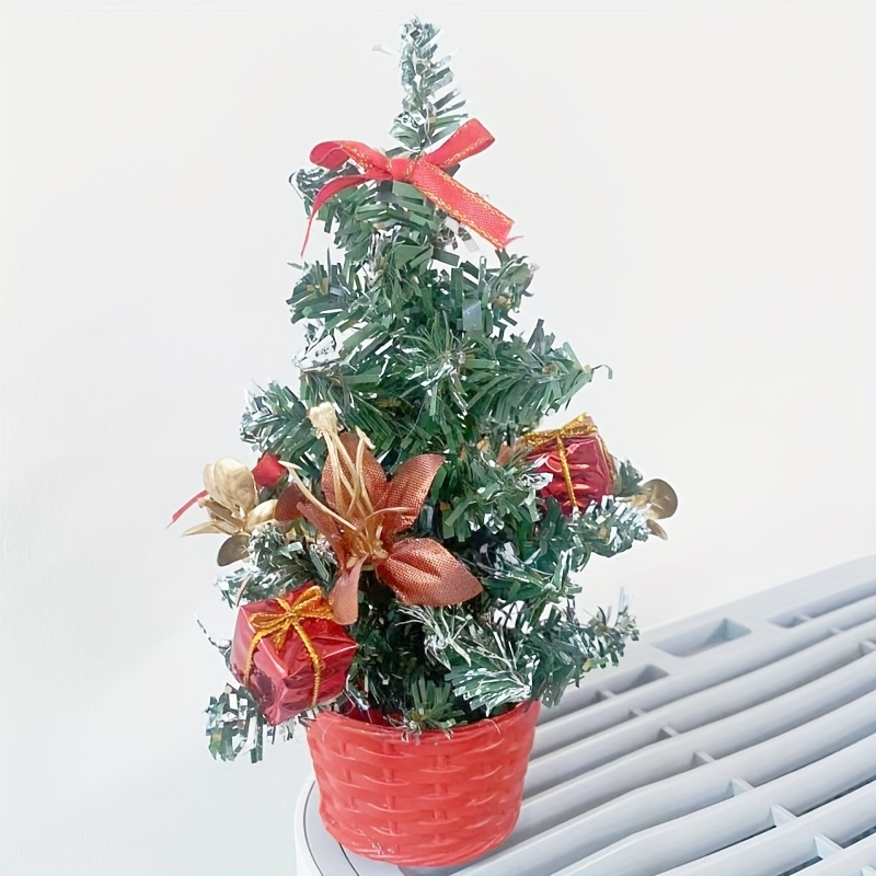 7. 87in Christmas Tree Decoration Mini Artificial Tree Mini Decorations Home Decoration Ornaments Christmas Gifts
