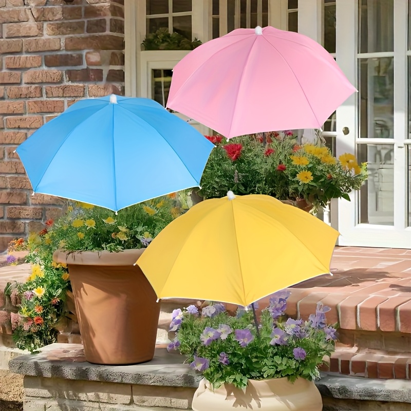 Image of 3pcs Plant Umbrellas For Outdoor Plants, Garden Umbrella Shade For Potted Plants And Garden Beds, Provide Shade To Plants From Blazing Sun