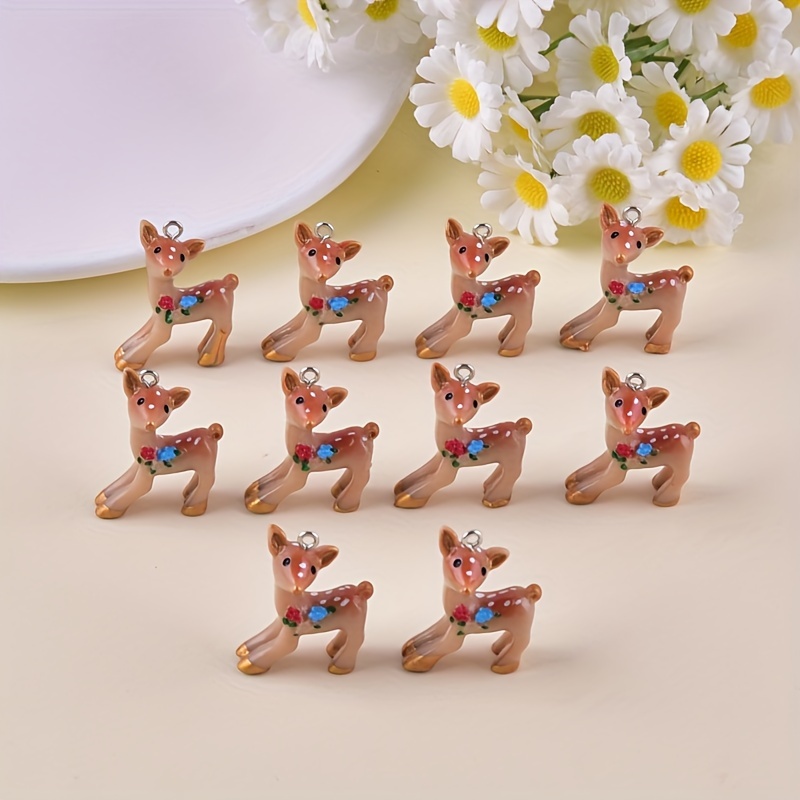 

10pcs Deer Acrylic Jewelry Diy Pendant Earrings Necklace Accessories