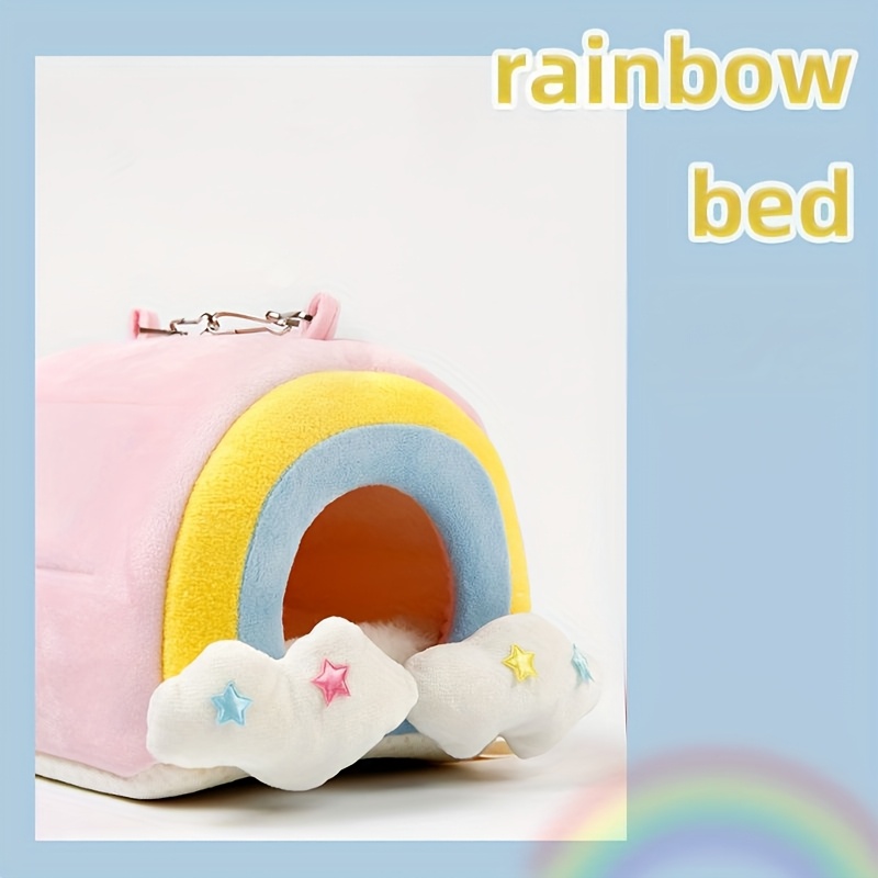 Hamster Hideout with Cute Rainbow Design