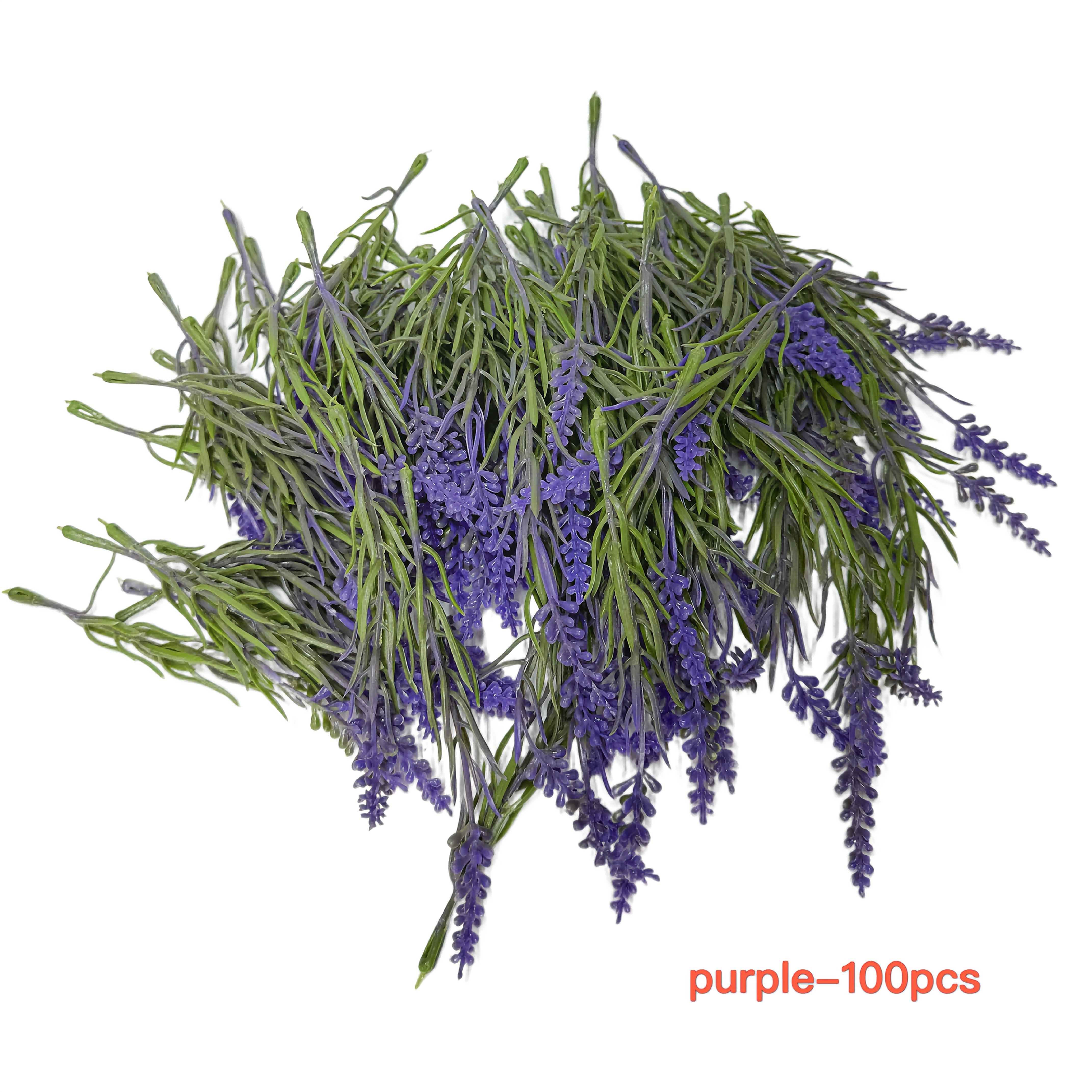 Image of 100 Artificial 5.71inch Lavender Plants For Outdoor Use, Uv-resistant. Ideal For Indoor/outdoor Decor, Gardens, Courtyards, Homes, Weddings