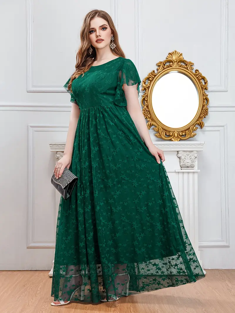 plus size womens elegant emerald green white contrast lace - Temu Philippines plus size womens elegant emerald green white contrast lace - Temu Philippines