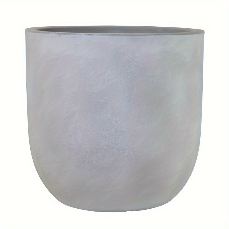 

14in Round Resin Planter - Lightweight And Durable - Modern For Indoor And Outdoor Use