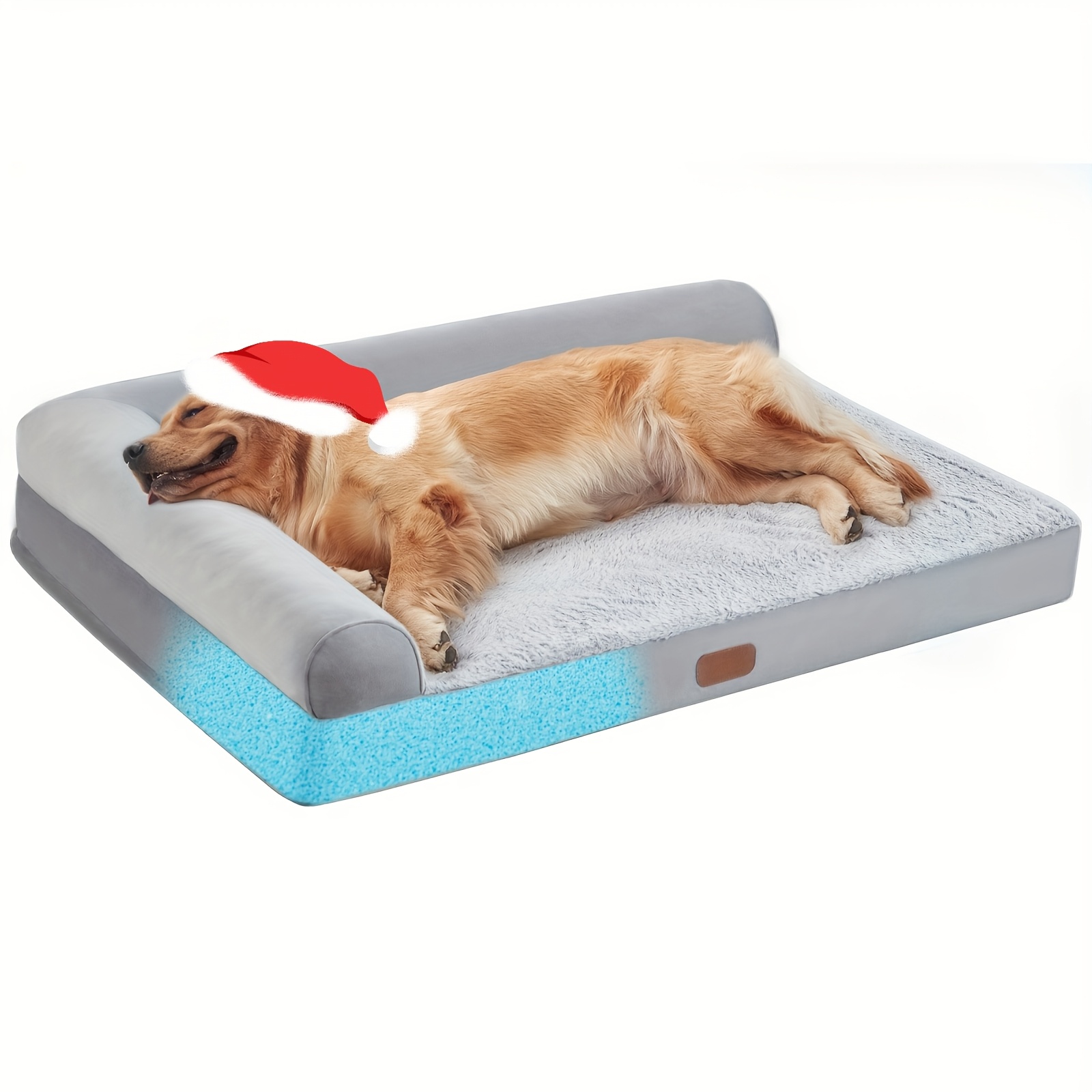 

Memory Foam Dog Bed L Shaped Orthopedic Dog Bed For Extra Large Dogs Waterproof Pet Couch Bed With Washable Cover Bottom Bed, Grey