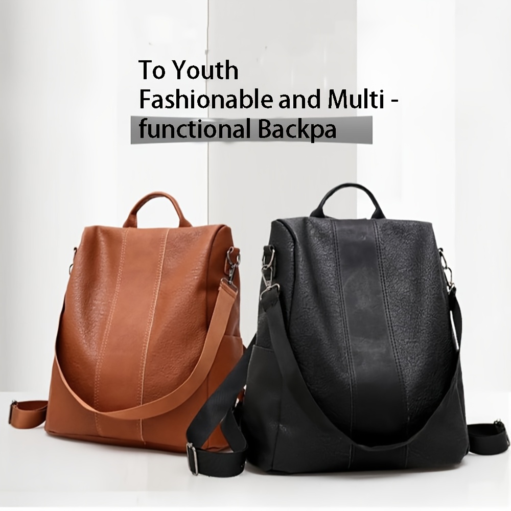 

2024 New Fashionable Trendy Shoulder Bag For Women, Anti-theft Backpack, Retro Multifunctional Student School Bag