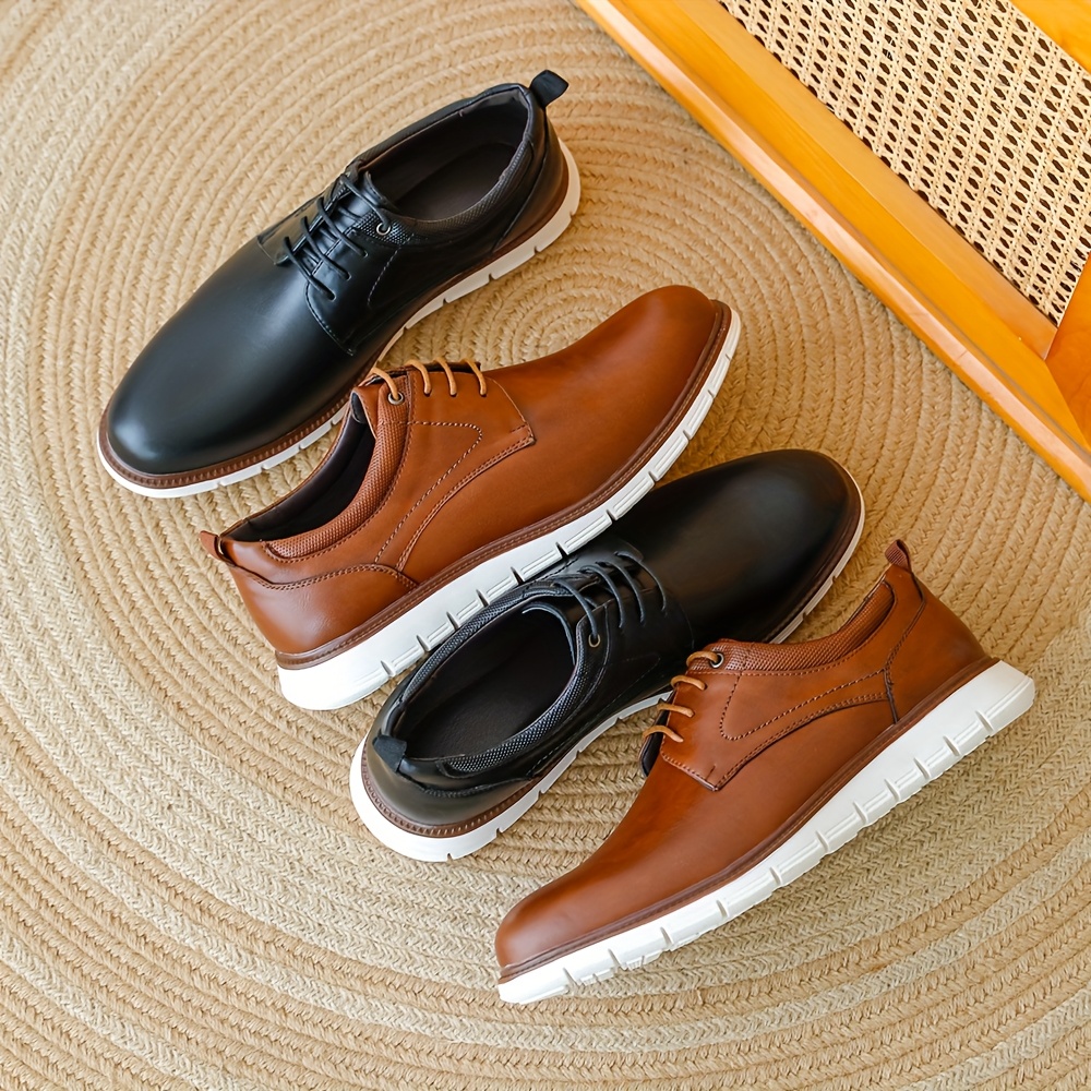 sachin and babi light blue dress Oxford Dress Shoe Work Casual Leather Genuine Shoes for Men Business Brown Black Driving Fashion Men's Formal Mens Walking Boat Comfort Cowhide Male main image 0
