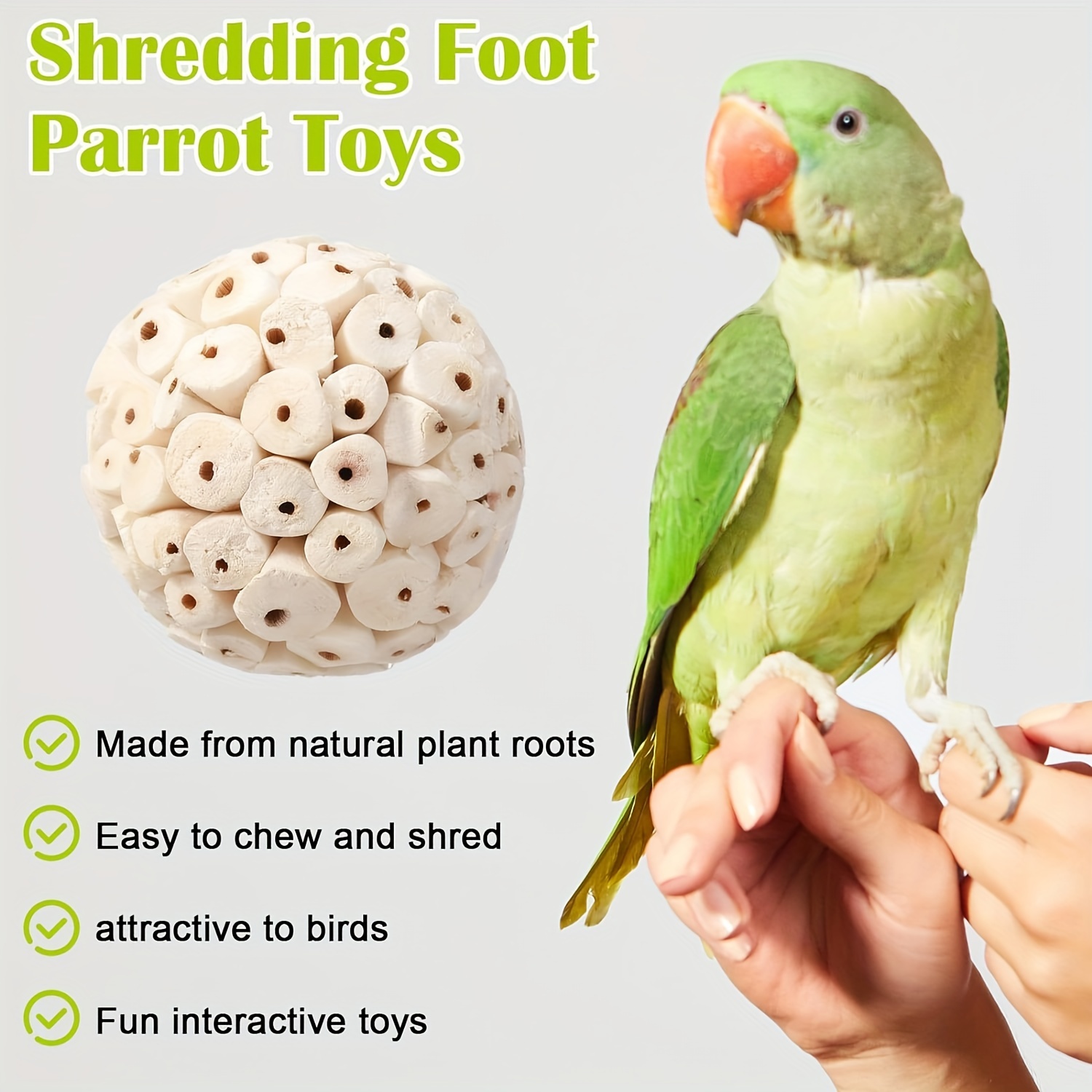 Parrot Chewing Toy Bird Beak Grinding Stone Bell Calcium - Temu