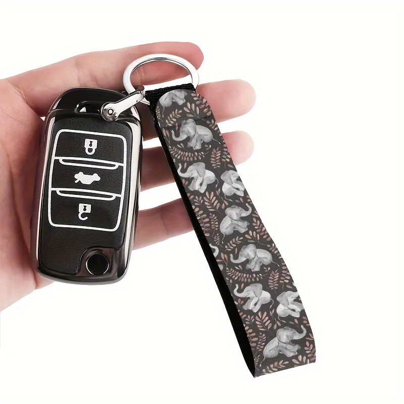 An Elephant Pattern Keychain Wrist Strap, Multi-functional Wrist Strap, Suitable For Keys, Cameras, Backpacks, Mobile Phones And Home Use