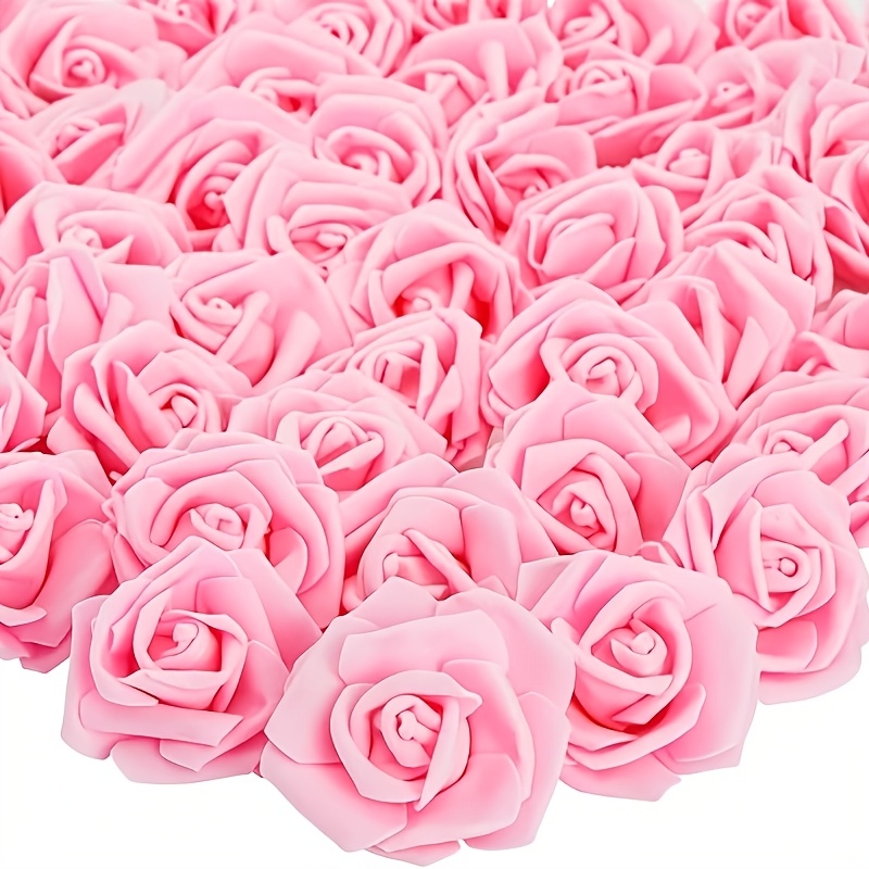 

40pcs Mini Artificial Rose Heads, Realistic Roses Foam For Wedding And Bridal Shower Decorations, Rose Heads, Bulk