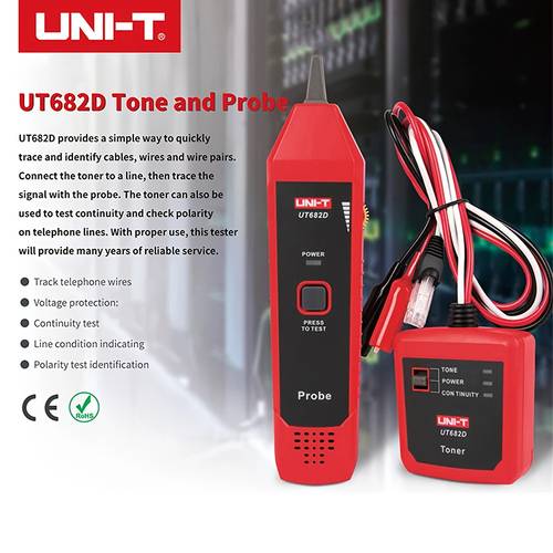 ut682d network cable tester telephone line electric wire continuity test line condition indicating polarity test identification quickly trace cable search lan line finder tracer wire finder
