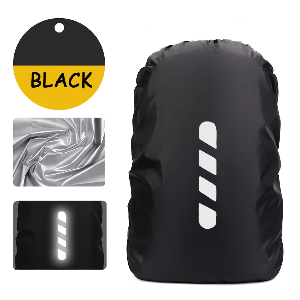 TEMU Reflective Canvas Backpack Rain Cover For Outdoor Activities, Fluorescent Backpack Rain Cover 30-40l, Dust/theft