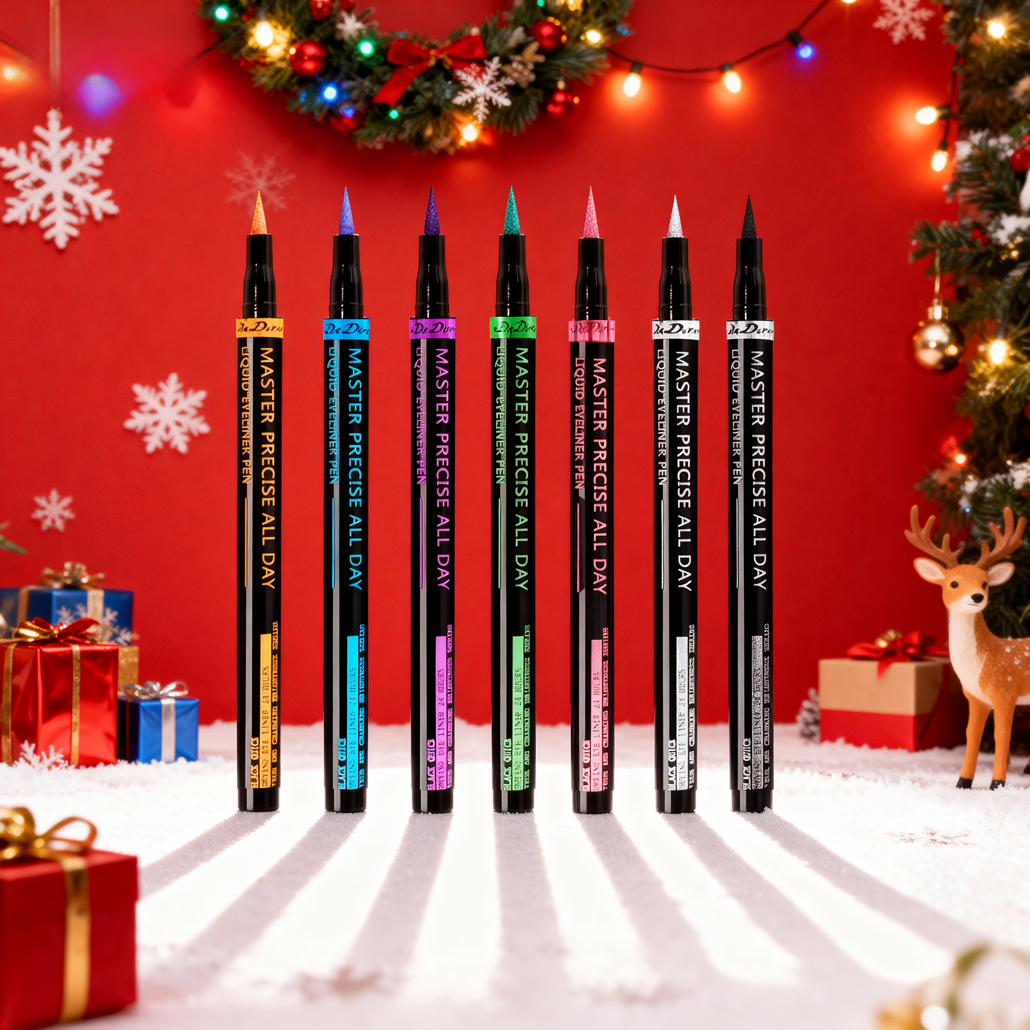 7 color liquid eyeliner and eyeshadow pencil dual headed design long lasting non smudge fashionable makeup for spring and summer Product details 0