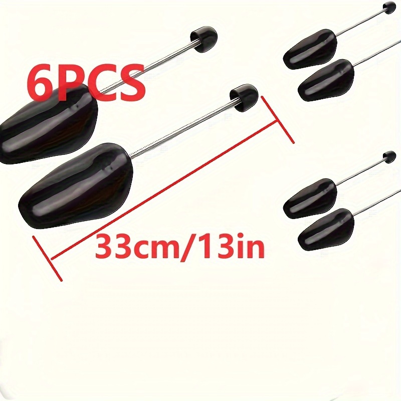E-shop 6-teiliges/3 Paar Ultimatives Schuhpflege-Set: Schwarze Schuhbäume aus Kunststoff für Herren - Form halten, Falten verhindern, perfekte Passform