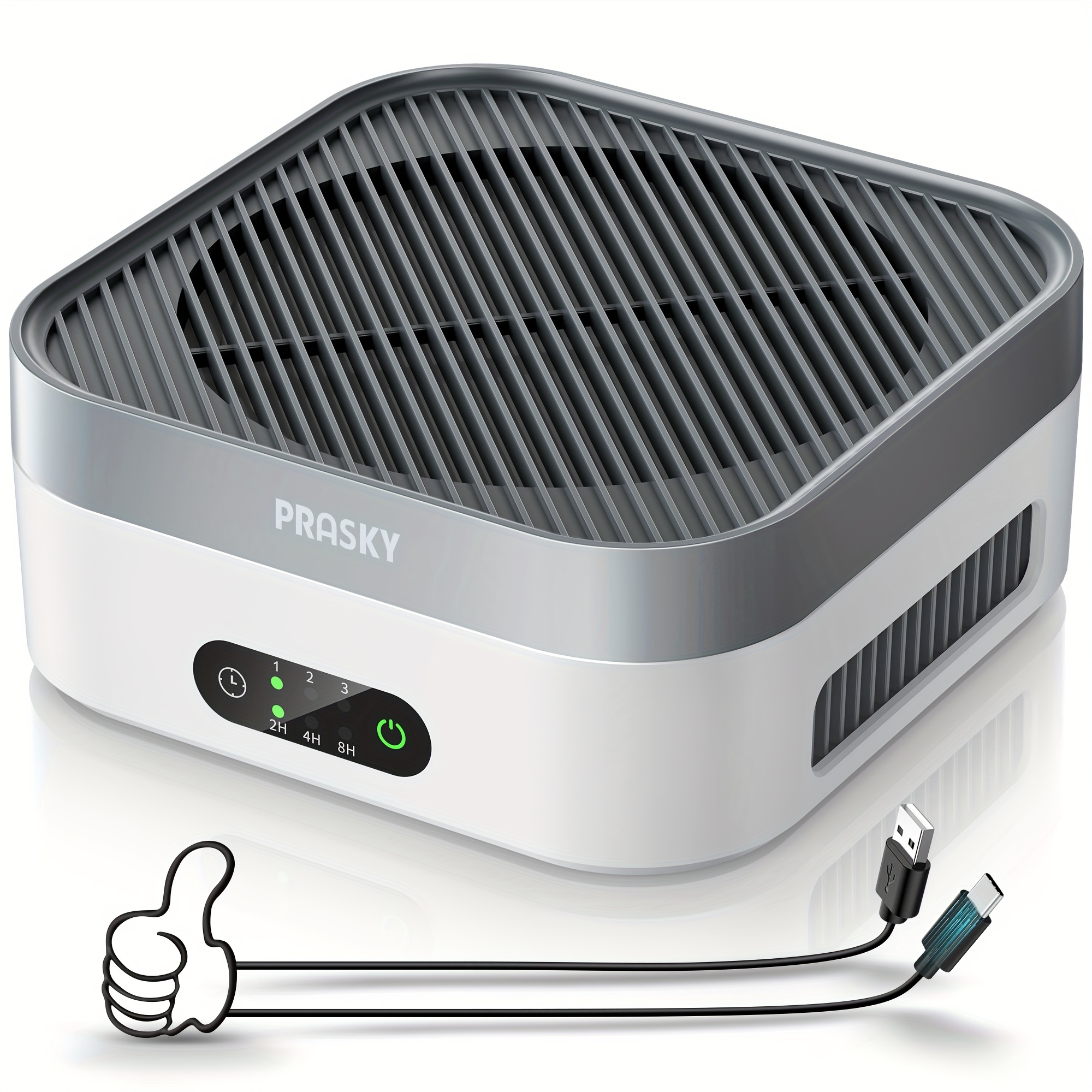 Home , Bedroom , Covers Up To 600 Sq Ft, H13 True Hepa Suitable For Dust, Pet Dander, Pollen, Odors, Smoke, Features A New Silent Fan System, Suitable For Desk/car/travel