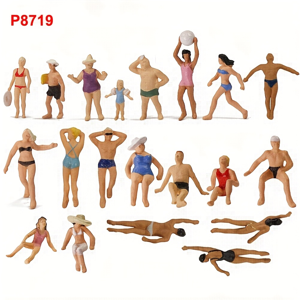 TEMU 20 Ho Scale Swimming Action Figures