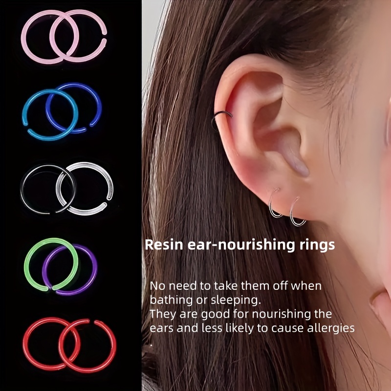 30pc Random Round Earrings Set, Anti Allergy Resin