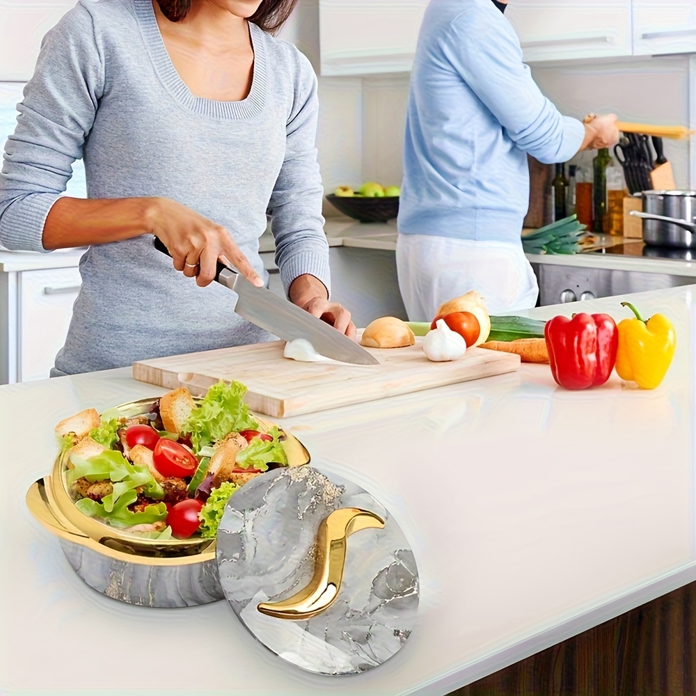 3pcs Golden Touch Food Warmer Casserole Dish Set