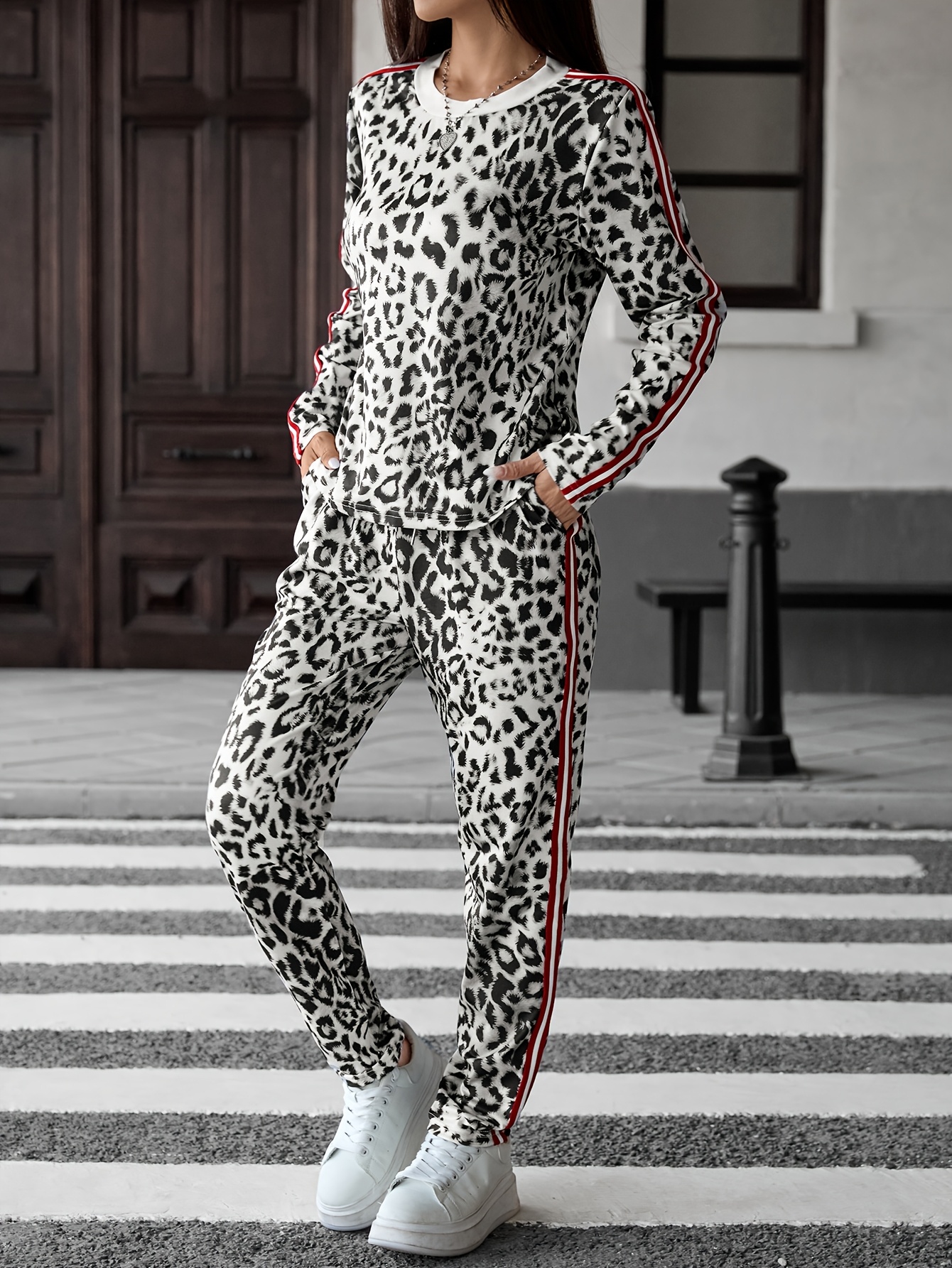 women' autumn/spring round neck casual long sleeve Temu United