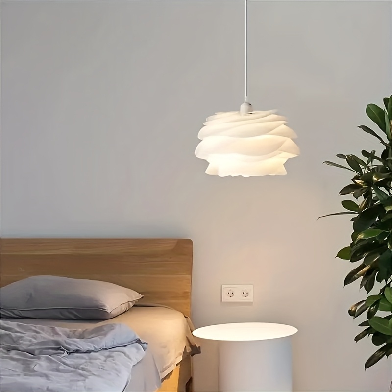 Image of Modern Pendant Light Shade - Soft Curved Layers, Home Decor Lighting Fixture, Elegant Ambiance, (shade , Source Not Included), Suitable For Decorating Bedroom Living Room Study Hallway
