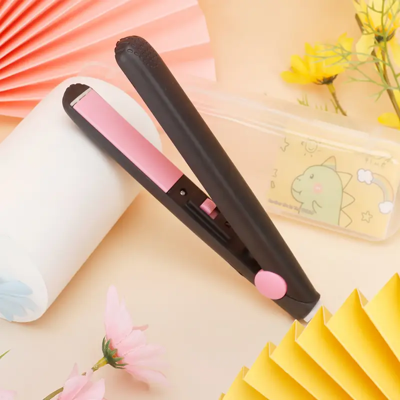 european standard plug mini clipper straightener curler flat iron beard straight hair curls styling tool portable travel styler Product details 2