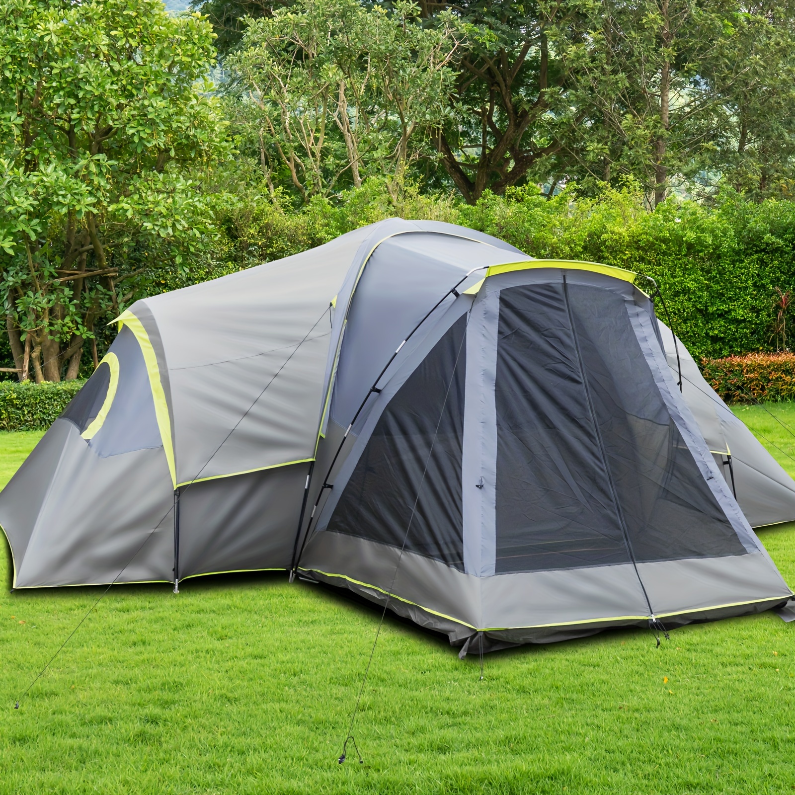 

10 People Rooms Fiberglass Poles Camping Tents For Outdoor Camping