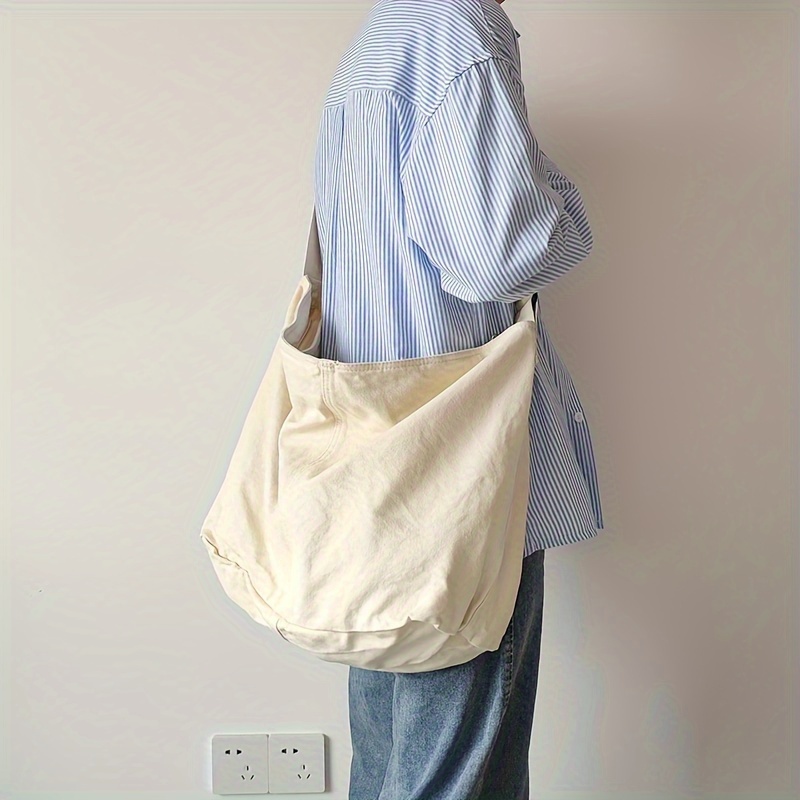 

1pc Men's Simple Fashion Crossbody Bag, Durable Canvas Sling Bag, Retro Versatile Shoulder Bag, Suitable For Daily Commuting