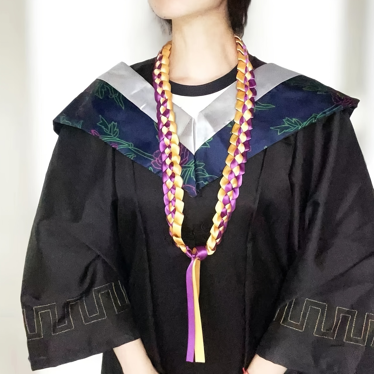 

Handcrafted Graduation Ribbon - Polyester, Music Theme, Woven Garland For Uniforms & Workwear