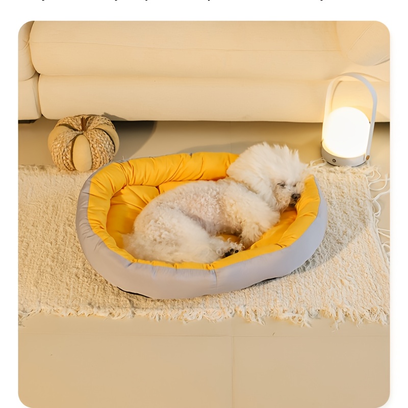2025 new   soft non   bed cat bed plush polyester pet bed with anti slip base warm ring hug design full filled polyester   multi color options for small medium pets   cozy sleeping bed Product details 6