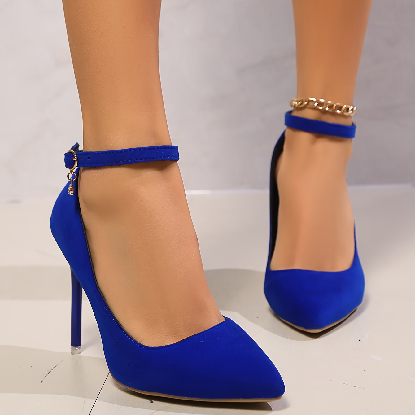 royal blue heels for women sold on Temu United States