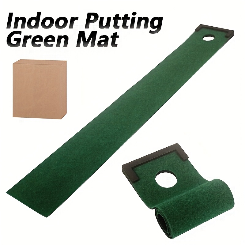 Golf Putting Mat with Non-Slip Base and Baffle Design