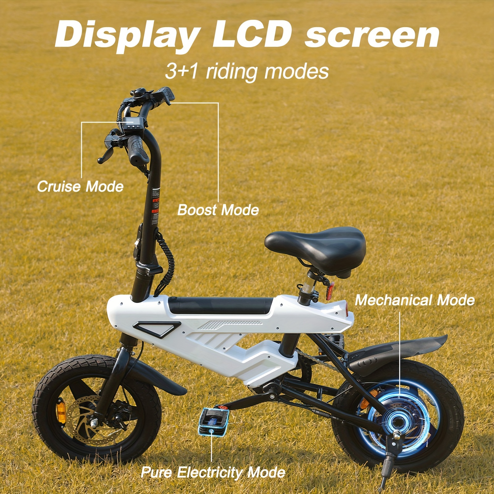 

Vdl Electric Bike For Adults 500w Motor, 20 Mph , 14'' Adults Electric Bike With Removable Fast-charging Battery, Bikes For Adults And Teens