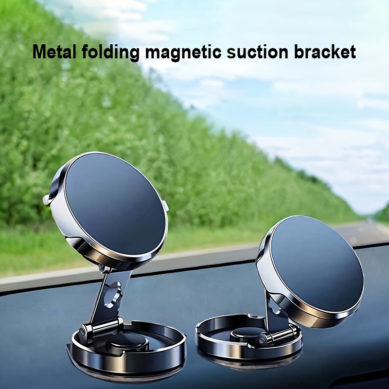 

Foldable Magnetic Mobile Phone Holder, Car Dashboard Accessory, Retractable And 360-degree Rotatable, Compatible With All Models, Suitable For Multiple Mobile Phone Models, Compact Car Phone Holder