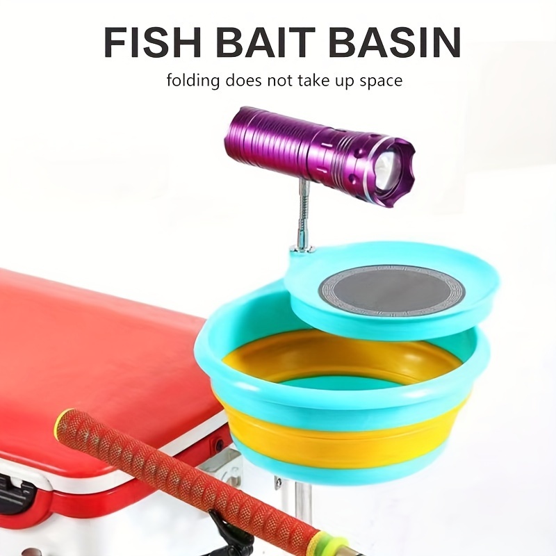 Portable Bait Tray Foldable Bait Container Outdoor Fishing - Temu