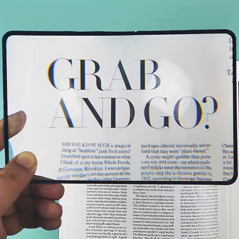 1pc ultra thin 3x magnifying glass   design portable for   of small text on maps books documents ideal for seniors and students battery not required Product details 4