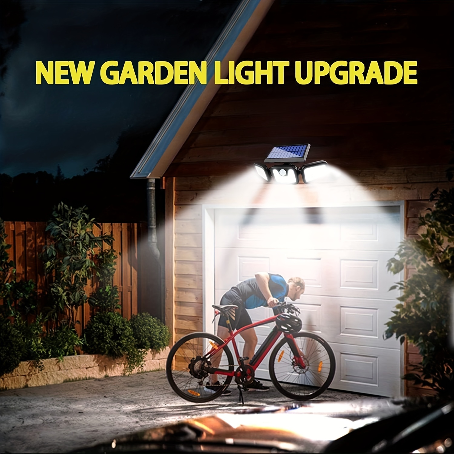 74 led solar security lights with motion sensor 3 brightness outdoor wall lights for front door yard garage sidewalk pathway solar powered design Product details 2