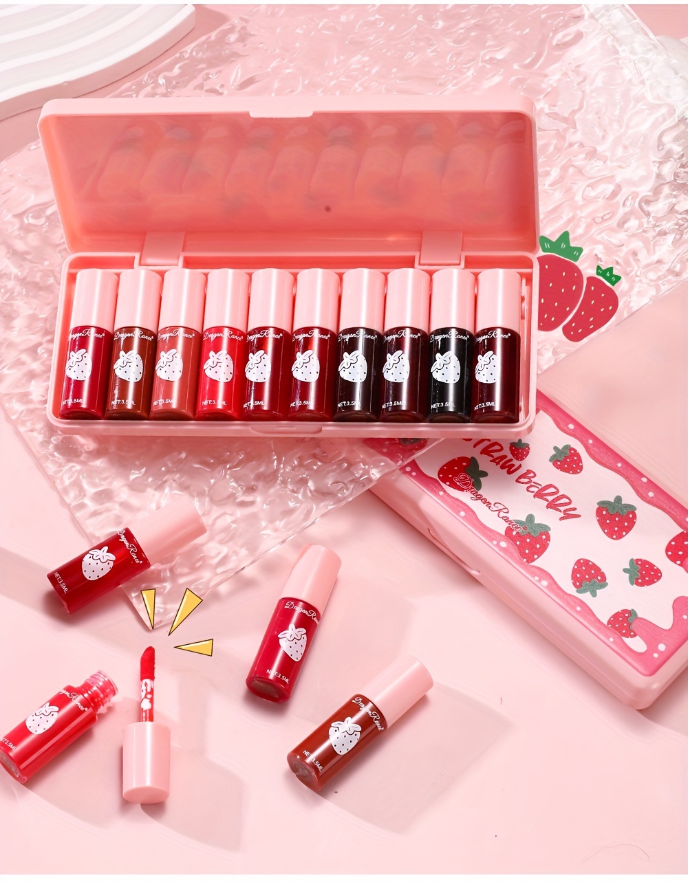 korean lip gloss set 20 colors mini liquid lipstick berry shades long lasting waterproof non stick high pigment lip makeup for all skin types details 2