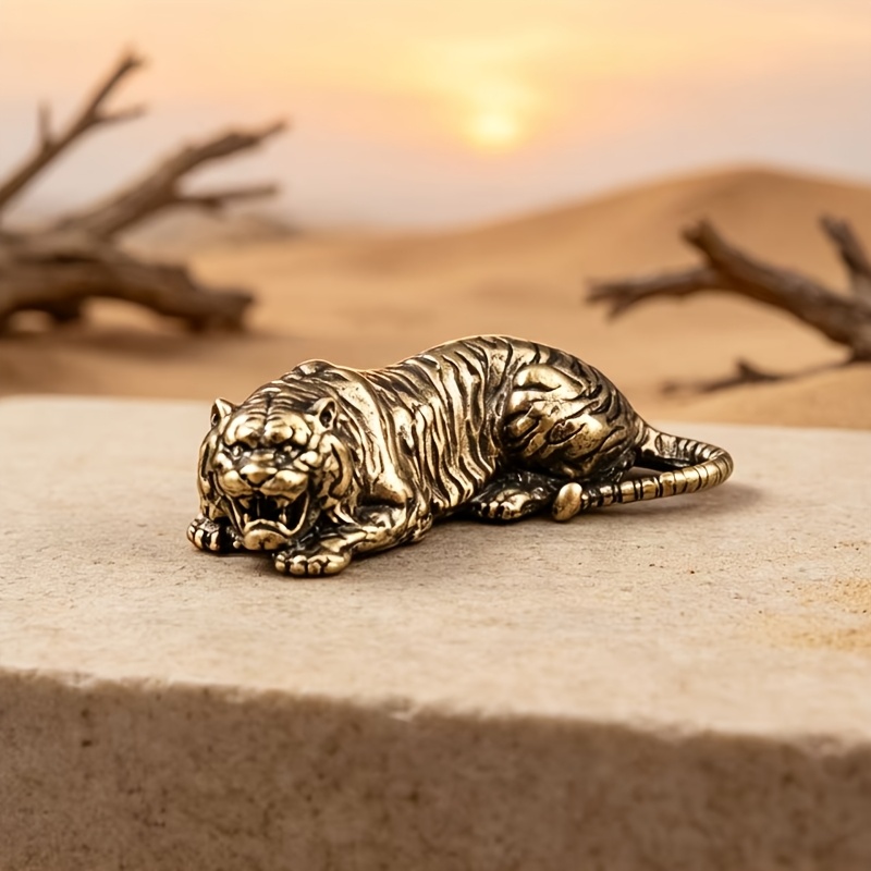 TEMU 1 stuks/Panda Tijger/Metaal Product Ornament/Bureaublad Decoratie Kleine Ornament/Decoratie/Cadeau Ornament