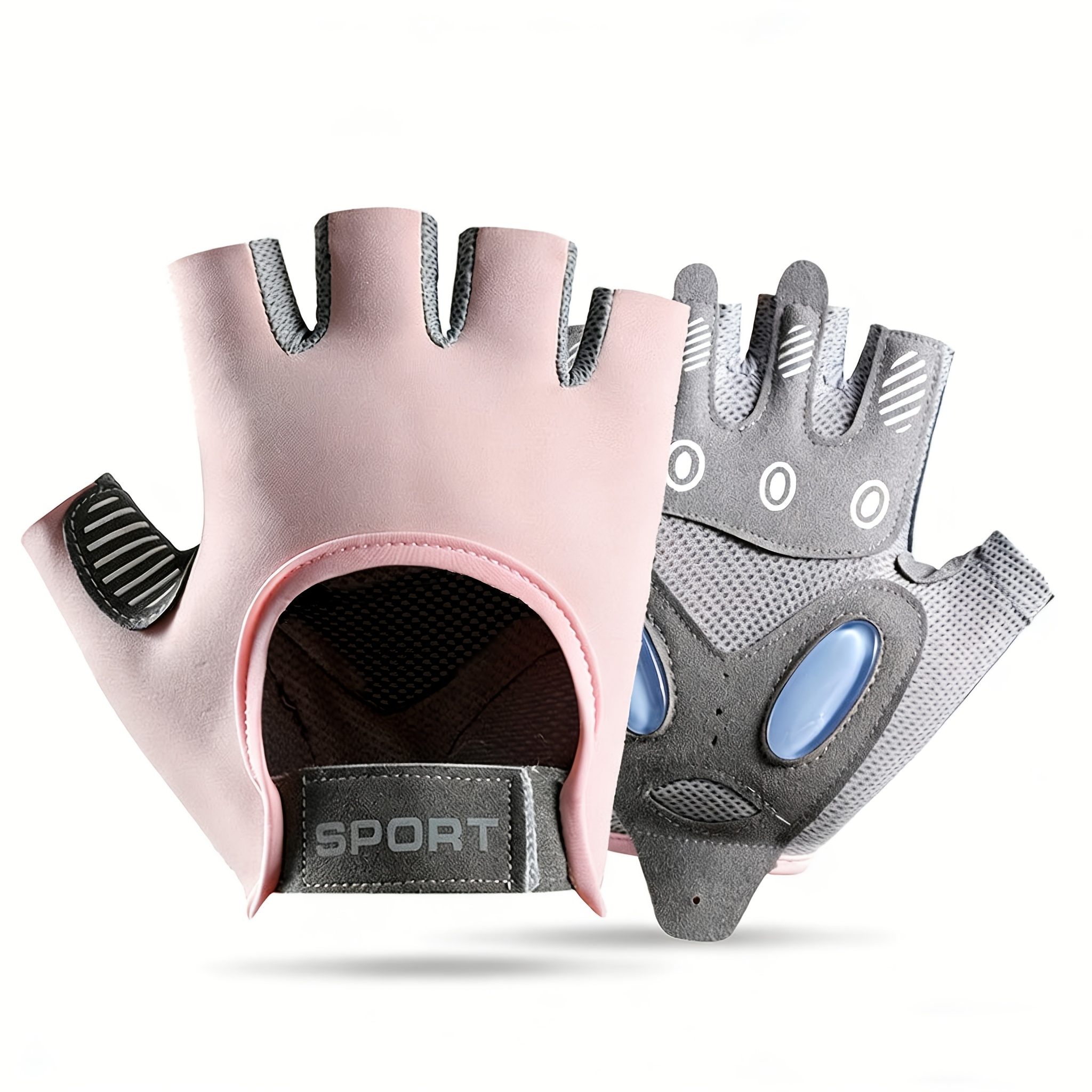 TEMU Guantes deportivos de media punta para , antideslizantes, transpirables, de silicona, para ciclismo, senderismo, fitness, transpirables, de