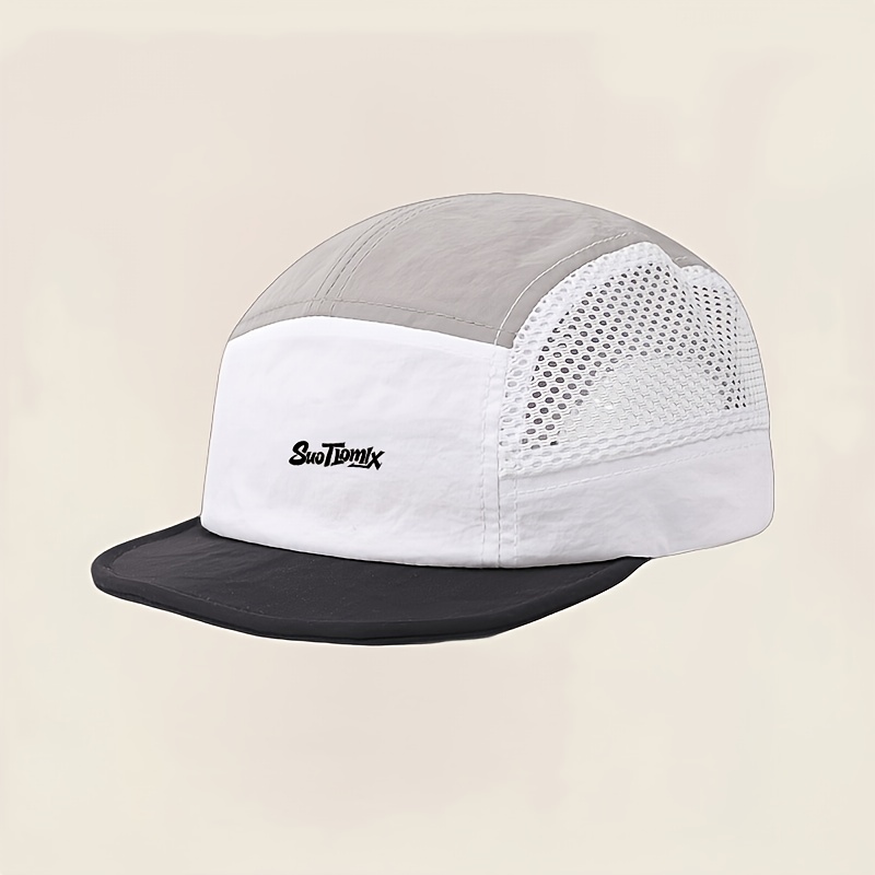 TEMU Men's Baseball 2026 Spring/summer Sun Hat, Color- Quick-dry Snapback , Foldable , Camping Hat, Breathable Mesh Duckbill