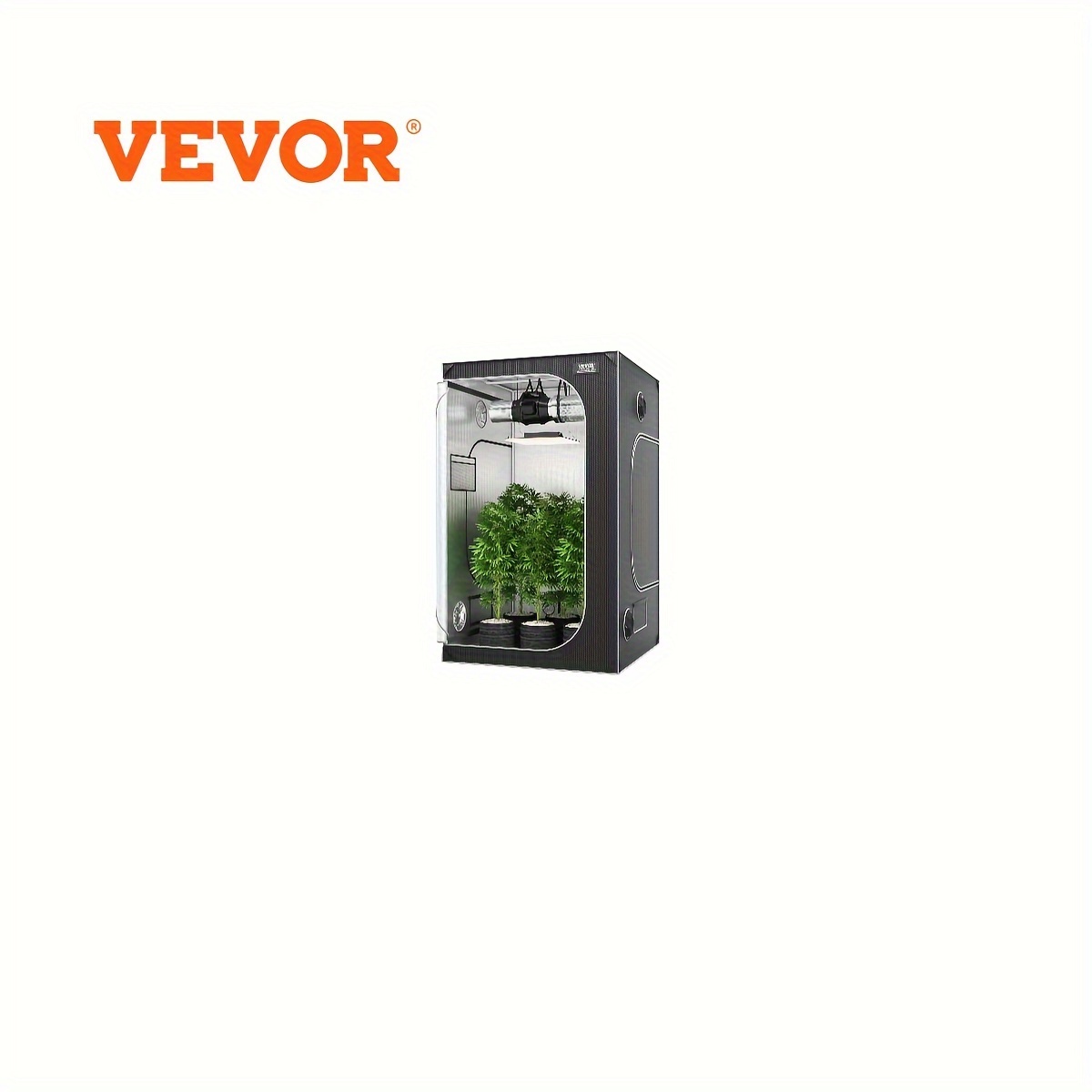 

Vevor , 48'' X 48'' X 80'', High Reflective 2000d Mylar Hydroponic Growing Tent With Observation Window, Tool Bag And Floor Tray For Indoor Plants Growing