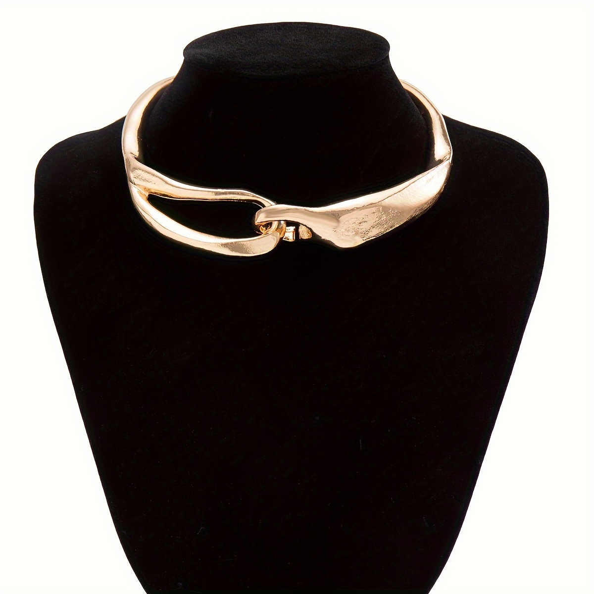 Punk Abstract Golden Buckle Collar - Versatile for Ladies