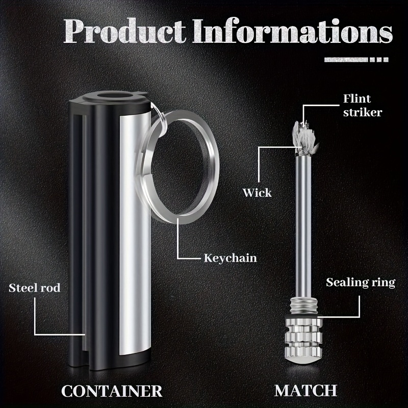 5/10/20-count Perpetual Match, Portable Waterproof Emergency Survival Matches, Suitable for Outdoor Camping, An Ideal Gift for Fathers And Husbands, Unlimited Use - No Batteries Required (fuel Not Included).,: Flash