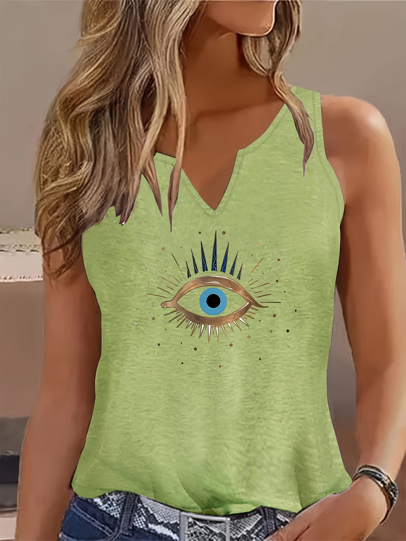 top tirantes sin cuello estampado mujer Temu El Salvador