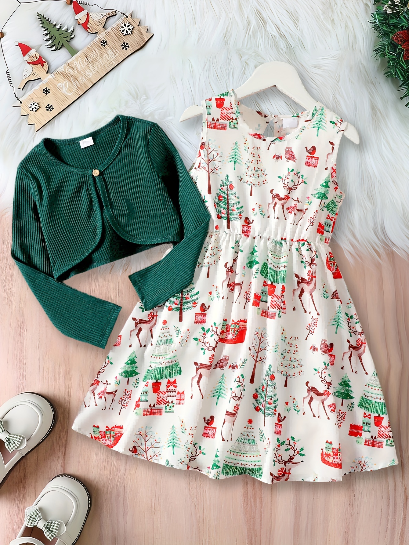 girls small large children casual christmas Temu Saudi Arabia