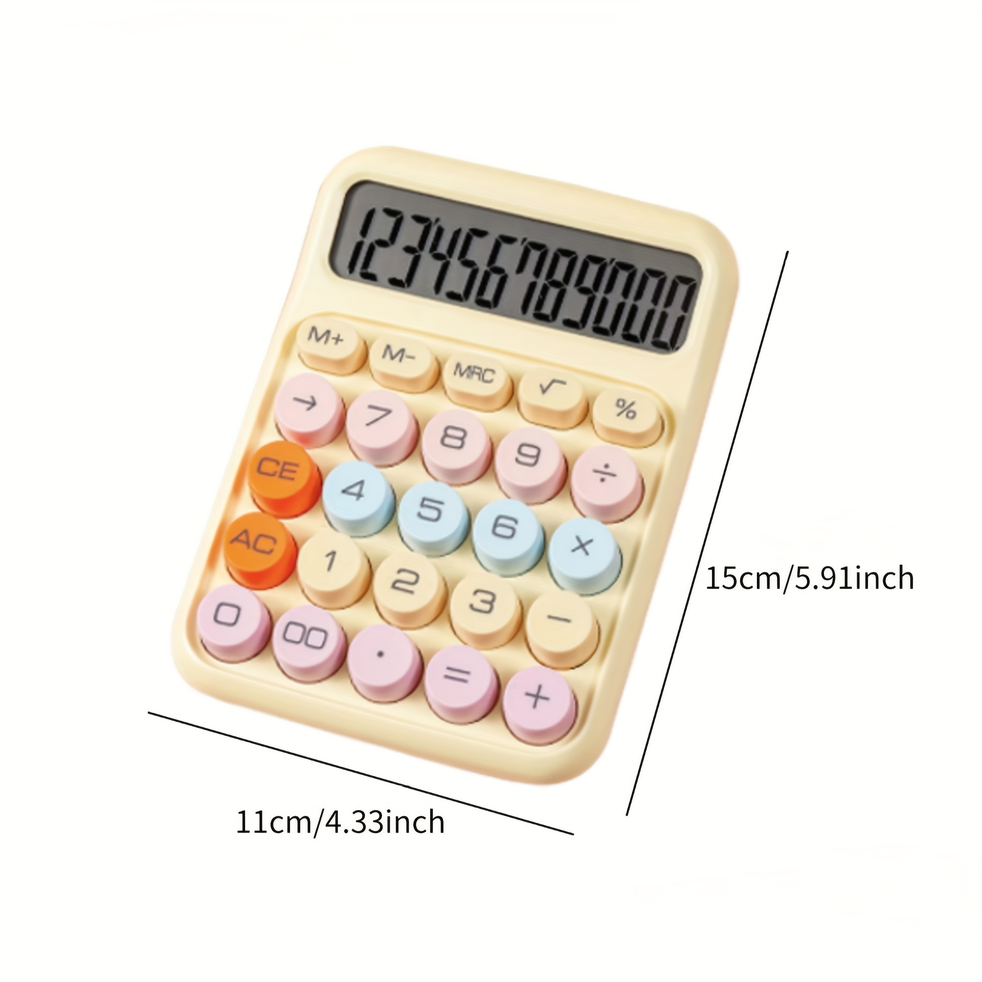 12 digit Lcd Display Calculator With Candy Color Aesthetic - Temu