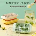 1pc silicone ice cube mold mini small ice tray household ice mold six tray ice cube mold ice cube mold with lid suitable for daily parties birthday parties family gatherings