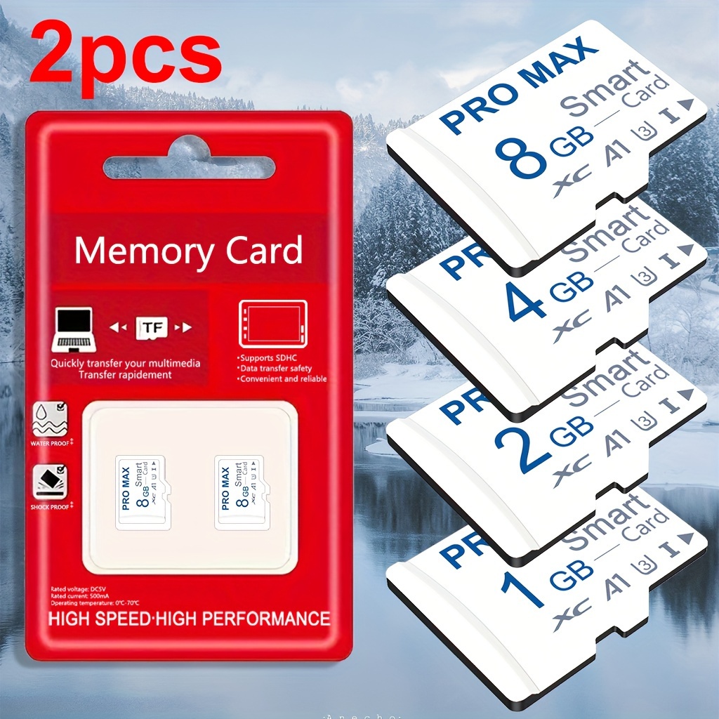 

2-pack High-speed Cards - 8gb, 4gb, 2gb, 1gb | Secure Storage For Tablets, Cameras, Phones, Laptops & More