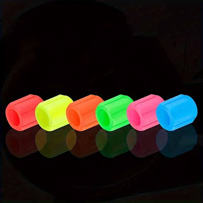 16pcs Luminous Tire Valve Stem Caps, Universal Glow-in-the-Dark Wheel Valve Covers for Bikes Motorcycles Cars - Durable Plastic, Dust-Proof & Leak-Proof