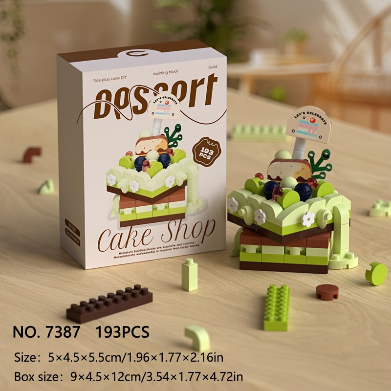 DIY Building Blocks Cake Set Strawberry Tea Party Playset